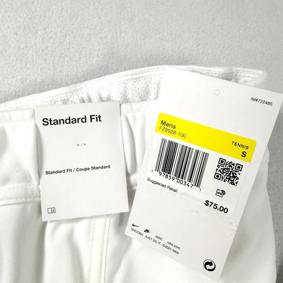 Nike Court Heritage Tennis Pant Size S Mens White FZ6928-100, NWT - Picture 4 of 12